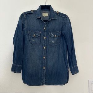 Current / Elliot Chambray The Perfect Miner Button- Up Shirt Size 1- Sma…